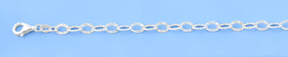 Silver Diamond Cut Anklet