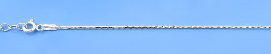 Silver Diamond Cut Anklet