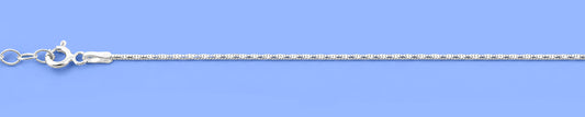Silver Diamond Cut Snake Anklet