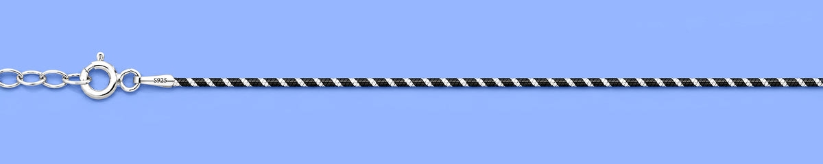 Silver 2-Tone Snake Chain Anklet