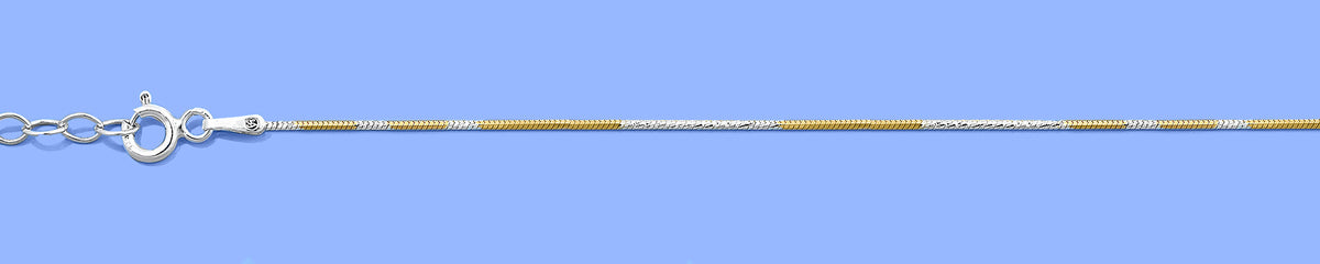 Silver Snake Chain Anklet - Gold Plated