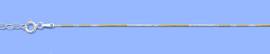 Silver Snake Chain Anklet - Gold Plated