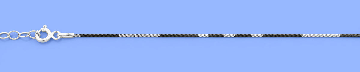 Silver 2-Tone Snake Anklet
