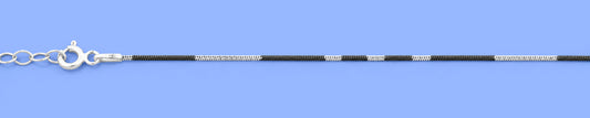 Silver 2-Tone Snake Anklet