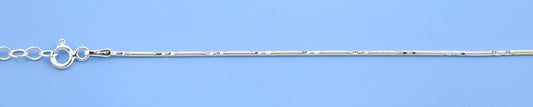 Silver Diamond Cut Snake Chain Anklet