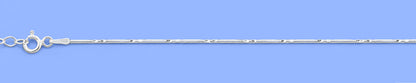 Silver Diamond Cut Snake Chain Anklet