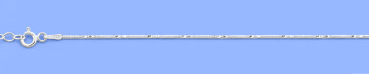 Silver Diamond Cut Snake Chain Anklet