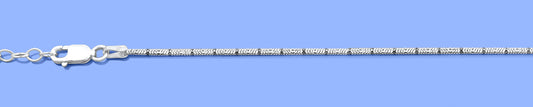 Silver Diamond Cut Snake Chain Anklet