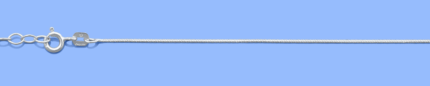 Silver Anklet - Multi-Faceted Snake Chain