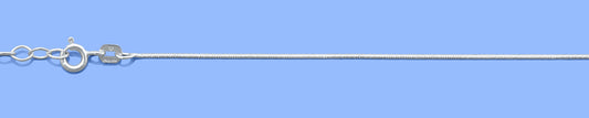 Silver Anklet - Multi-Faceted Snake Chain