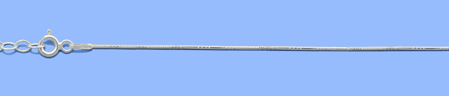 Silver Anklet - Multi-Faceted Snake Chain