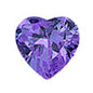 8 mm Heart Color CZ Earrings (Casting)