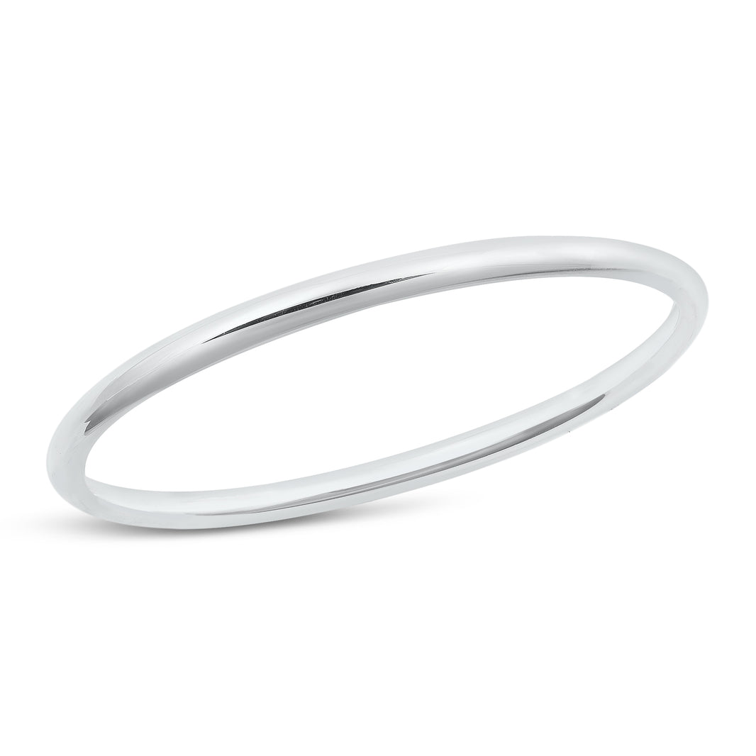 Silver Bangle Bracelet 4mm
