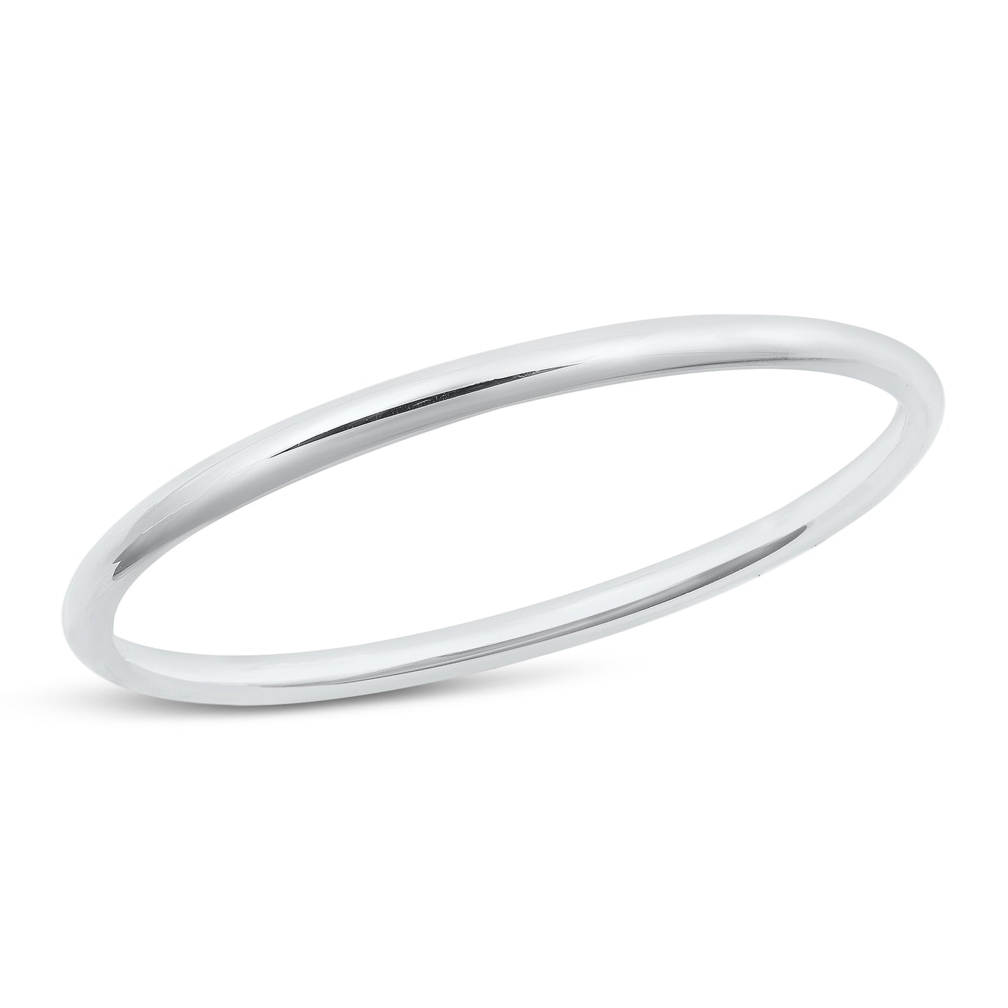Silver Bangle Bracelet 4mm
