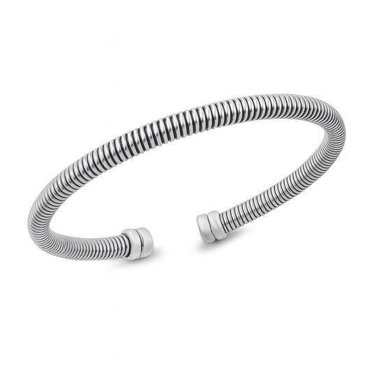 Silver Coil Cuff Bracelet