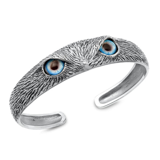 Silver Owl Cuff Bracelet