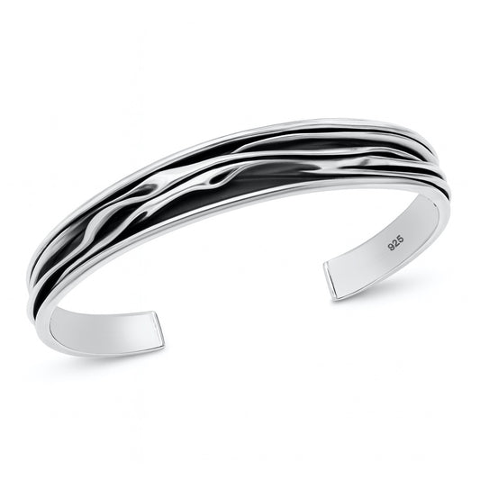 Silver Wave Bangle