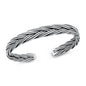 Silver Braided Cuff Bracelet