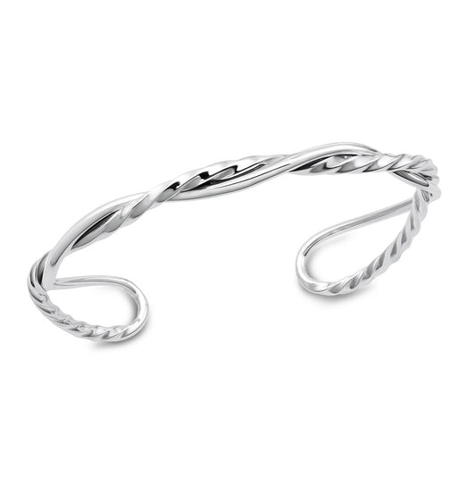 Silver Twisted Cuff Bracelet