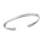 Silver Double Twist Cuff Bracelet