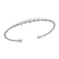 Silver Beaded Cuff Bracelet