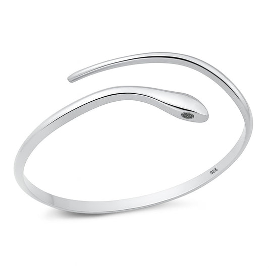 Silver Snake Cuff Bracelet