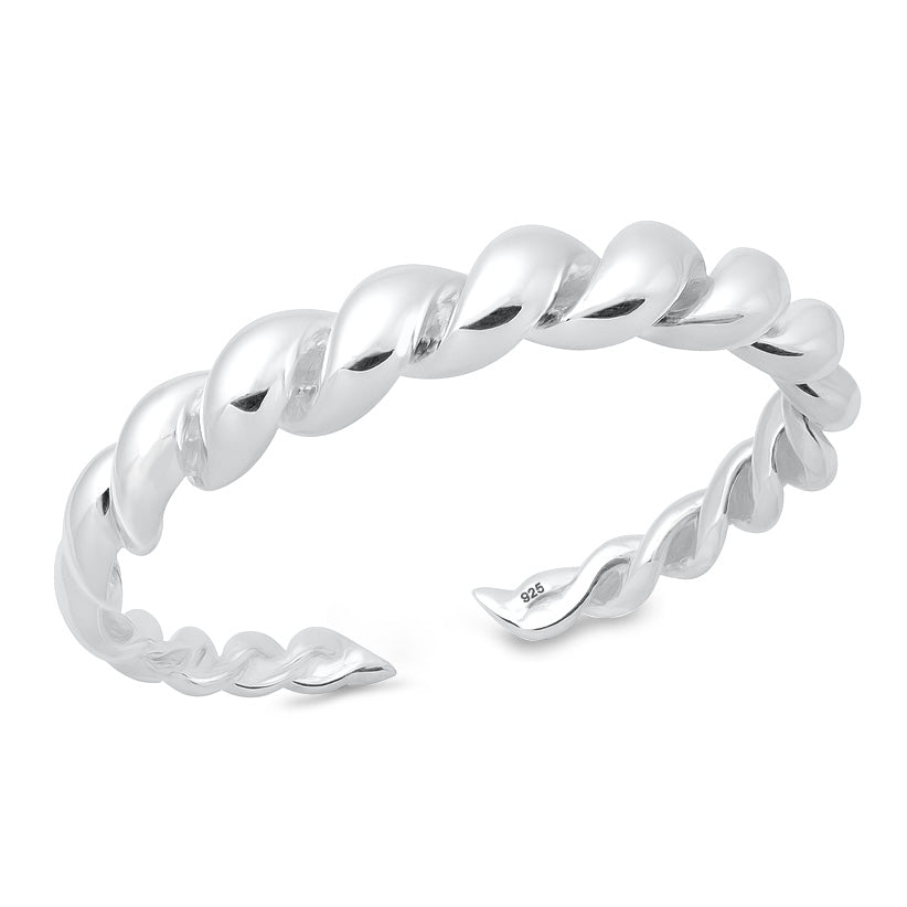Silver Twisted Cuff Bracelet