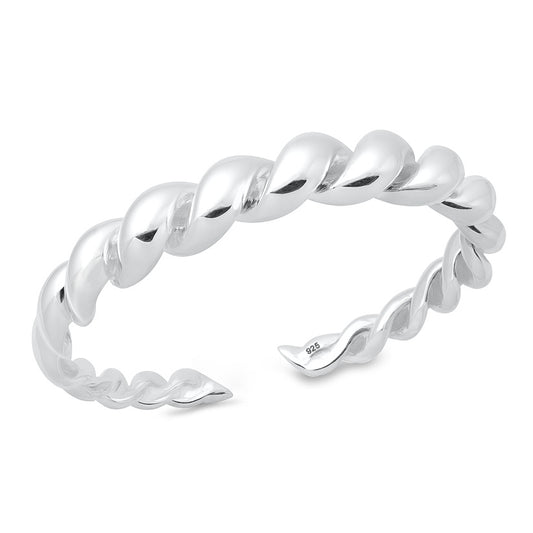 Silver Twisted Cuff Bracelet