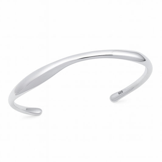 Silver Abstract Cuff Bracelet