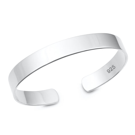 Silver Flat Cuff Bracelet
