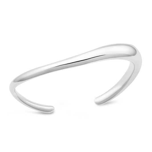 Silver Asymmetrical Cuff Bracelet