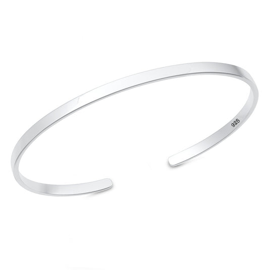 Silver Flat Cuff Cuff Bracelet