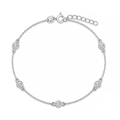 Silver CZ Bracelet - Satellite Bracelet