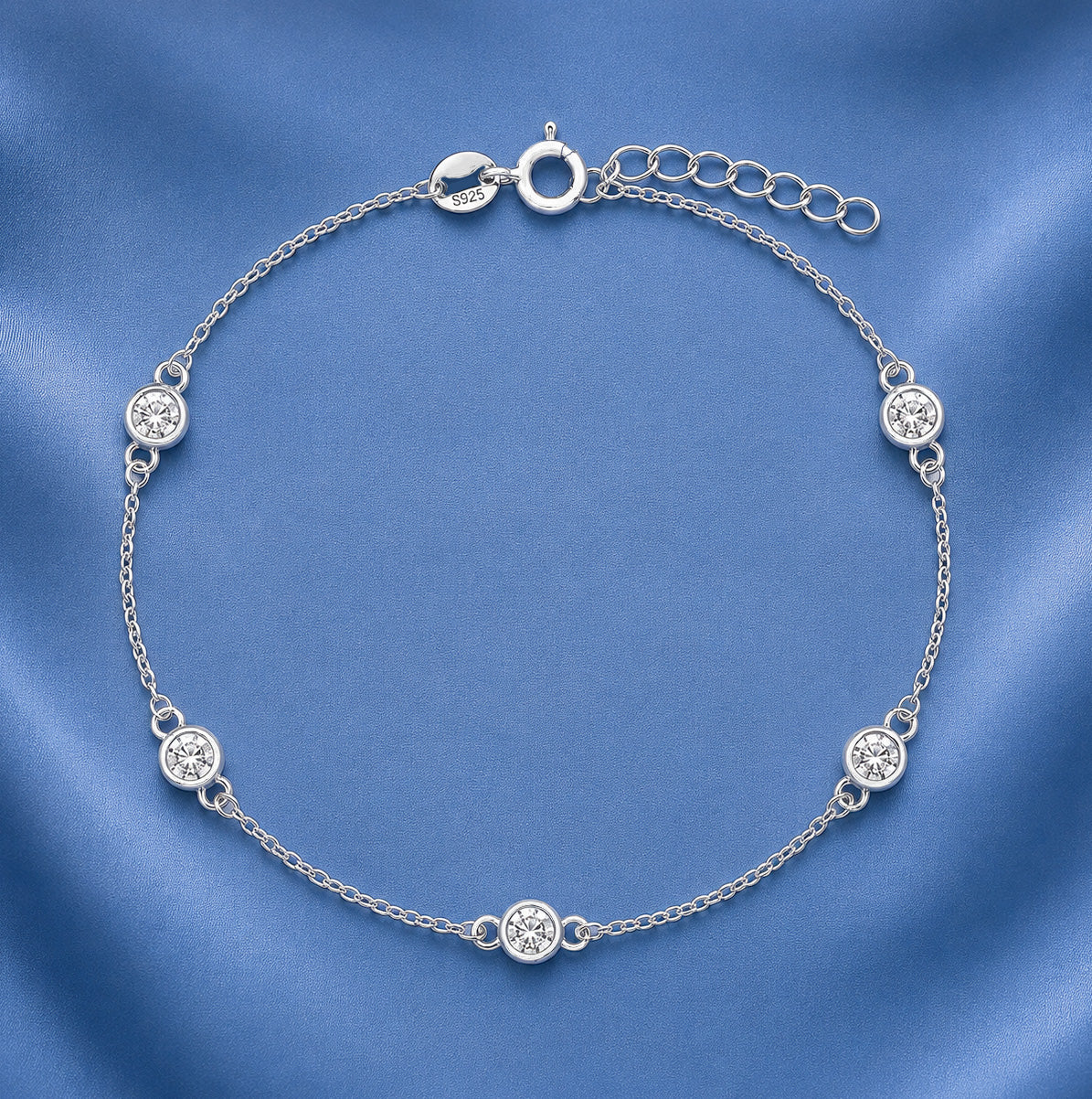 Silver CZ Bracelet - Satellite Bracelet