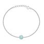 Silver Stone Bracelet - Solitaire Larimar