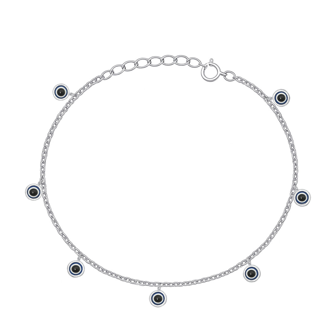 Silver Bracelet - Evil Eye