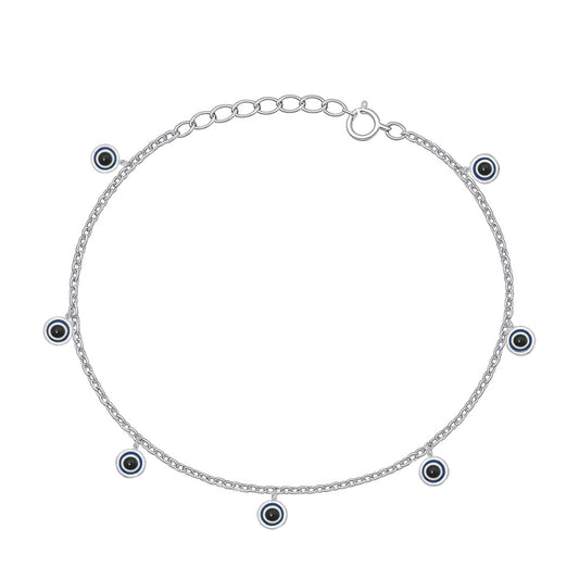 Silver Bracelet - Evil Eye