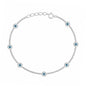 Silver Bracelet - Evil Eye
