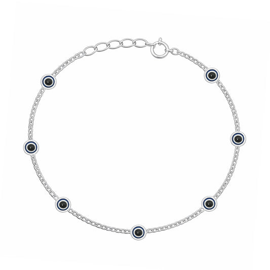 Silver Bracelet - Evil Eye