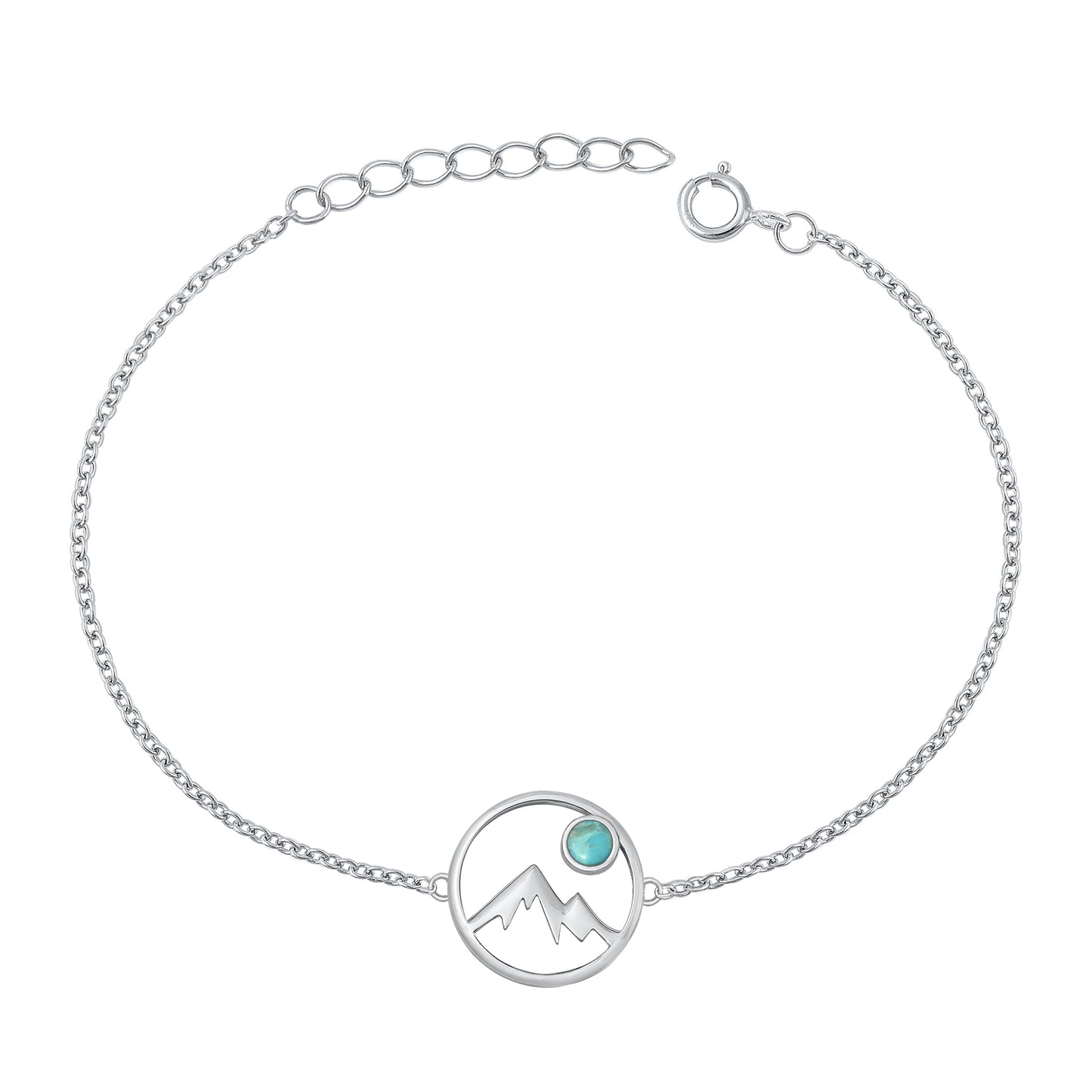 Silver Stone Bracelet - Mountains