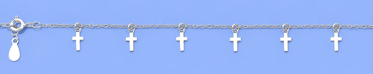 Silver Charm Bracelet - Cross