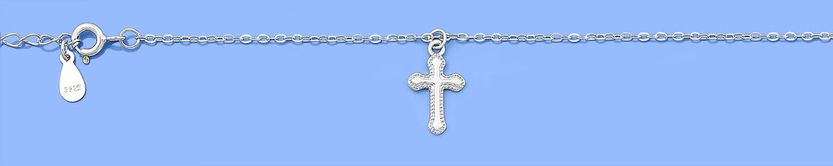 Silver Charm Bracelet - Cross