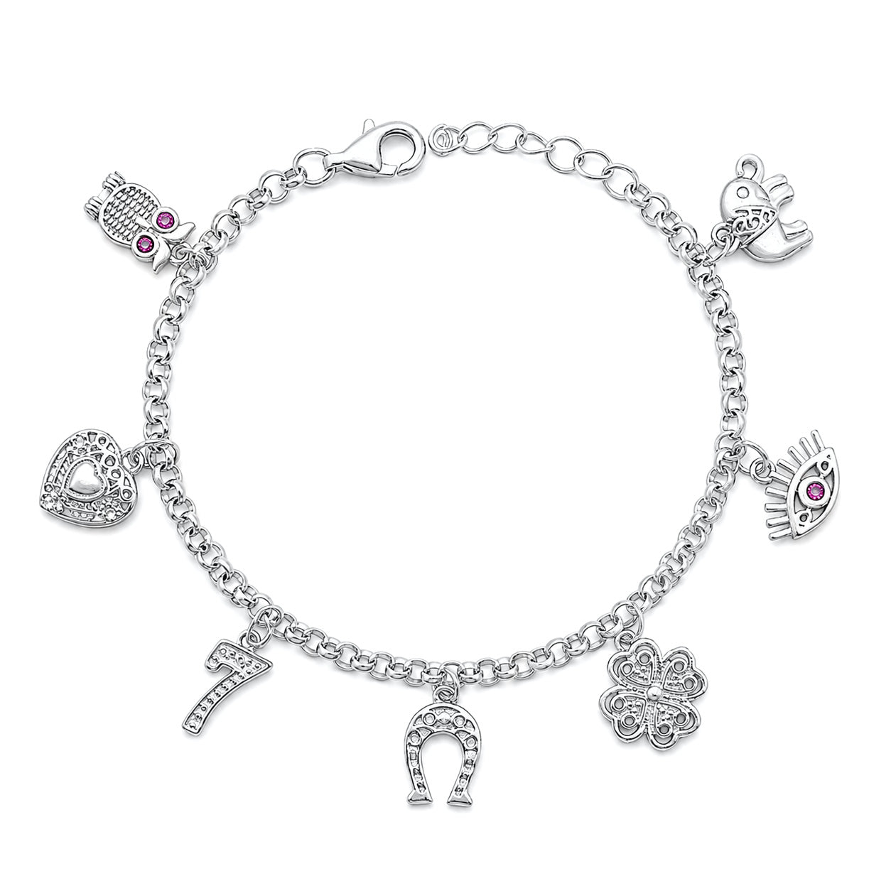 Silver Lucky Charms Bracelet