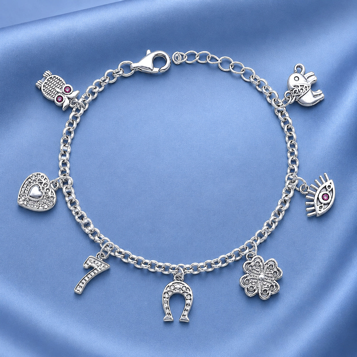 Silver Lucky Charms Bracelet