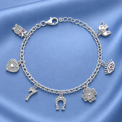 Silver Lucky Charms Bracelet