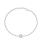 Silver Stone Bracelet - Larimar