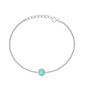 Silver Stone Bracelet - Turquoise