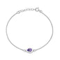 Silver CZ Bracelet - Teardrop