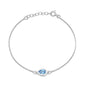 Silver CZ Bracelet - Teardrop