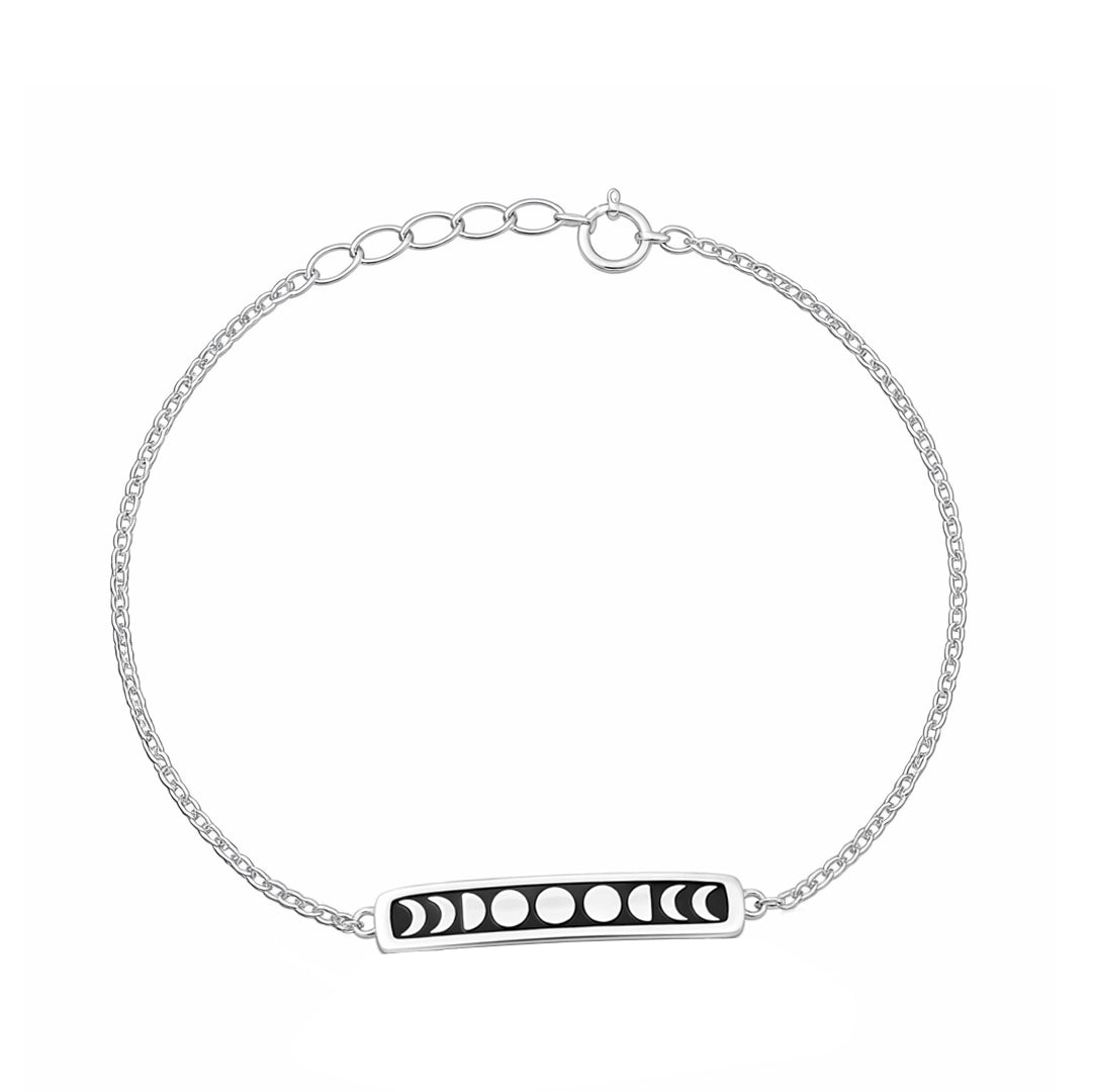 Silver Bracelet - Moon Phases